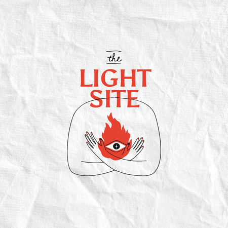 эмблема с пылающим огнем в руках Logo – шаблон для дизайна