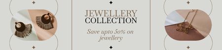 Ontwerpsjabloon van Ebay Store Billboard van Discount Offer on Beautiful Jewelry Collection