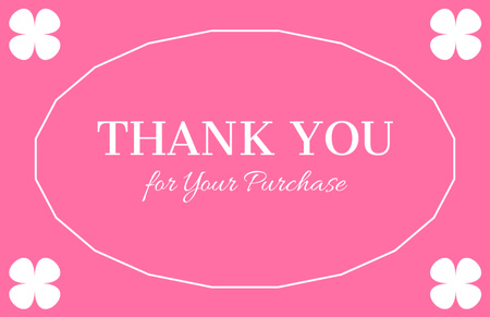 Thank You Message to Loyal Client on Pink Business Card 85x55mm Design Template