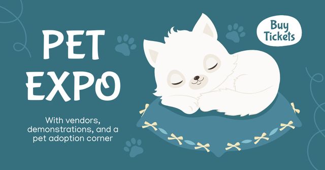 Designvorlage Buy Tickets to Pet Expo für Facebook AD