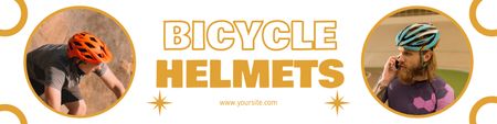 Bicycle Helmets and Equipment Twitter Design Template