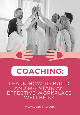 Wellbeing of Working Team Course Poster 28x40in Design Template