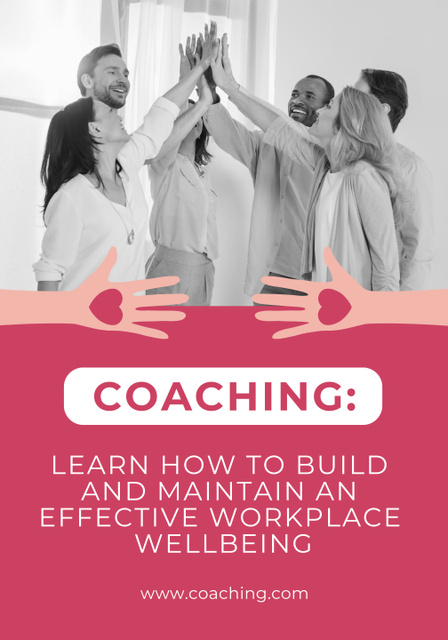 Wellbeing of Working Team Course Poster 28x40in – шаблон для дизайна