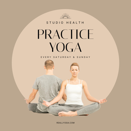 Yoga Uygulaması Teklifi Instagram Tasarım Şablonu