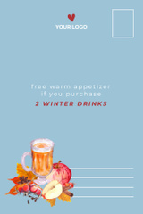 Offer of Winter Drinks in Blue
