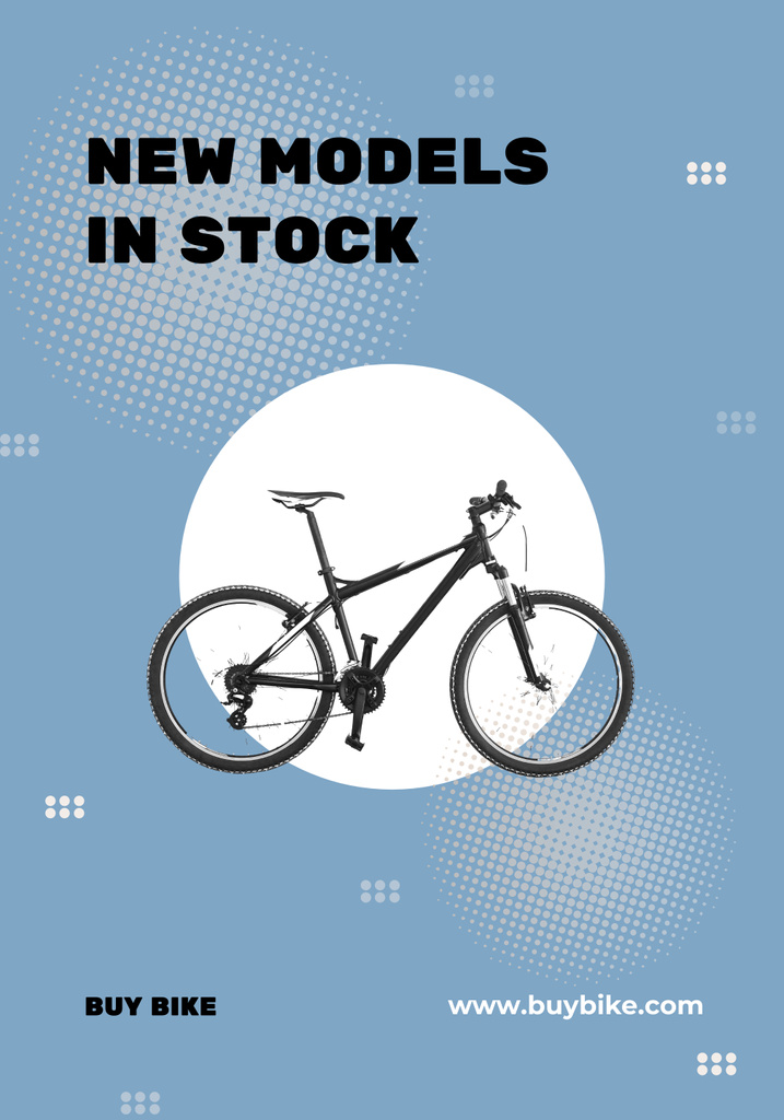New Bike Model Ad Poster 28x40in Šablona návrhu