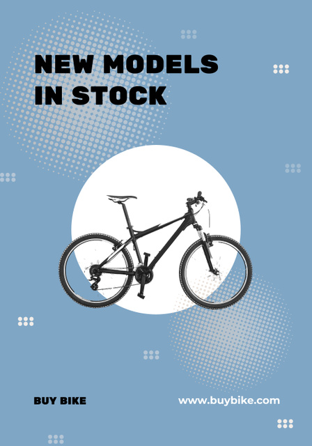Designvorlage New Bike Model Ad für Poster 28x40in
