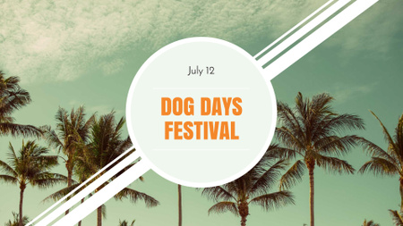 Dog Days Festival Announcement FB event cover Design Template