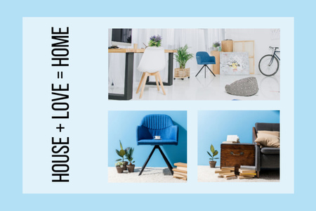 Template di design Collage di appartamenti accoglienti Postcard 4x6in