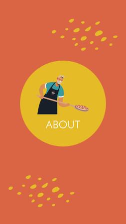 Chef with Pizza on Shovel Instagram Highlight Cover Šablona návrhu