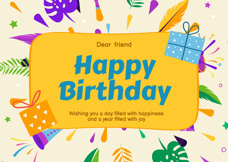 Heartfelt Birthday Messages Card Design Template