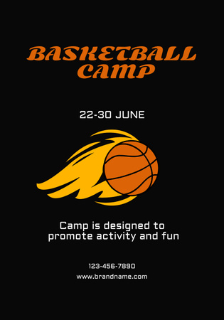 Basketball Camp Advertisement Poster 28x40in Design Template