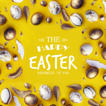 Cute Easter Holiday Greeting Instagram Modelo de Design