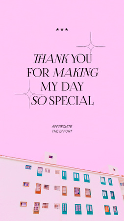 Designvorlage Cute Thankful Phrase für Instagram Story