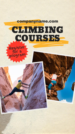 Professional Climbing Courses Promotion With Registration TikTok Video Design Template