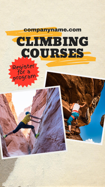 Professional Climbing Courses Promotion With Registration TikTok Video Πρότυπο σχεδίασης