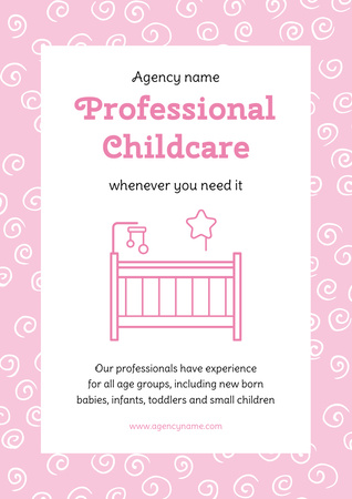 Babysitting Services Offer Poster A3 Design Template