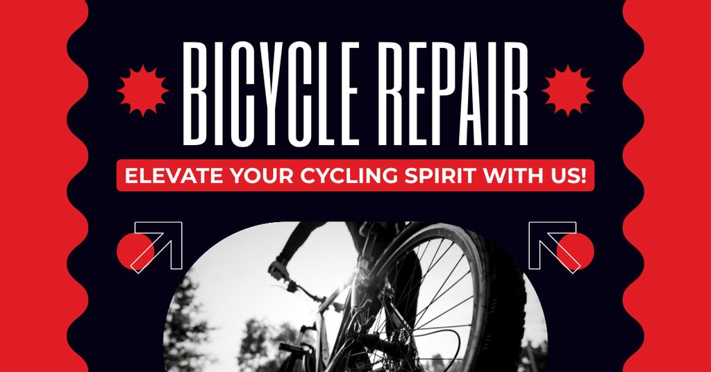 Plantilla de diseño de Tourist Bicycles Repair Facebook AD 