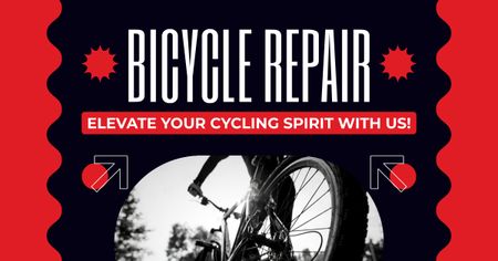 観光用自転車の修理 Facebook ADデザインテンプレート