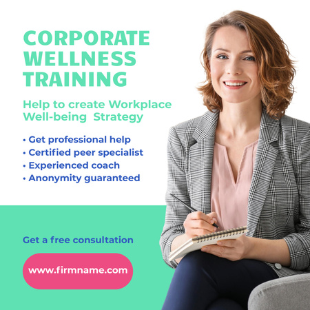 Corporate Wellness Training Animated Post tervezősablon