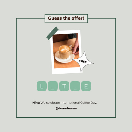 Template di design Cup of Coffee with Pattern  Instagram