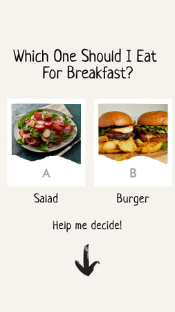 Modèle de visuel Healthy or Unhealthy Food Choice - Instagram Story