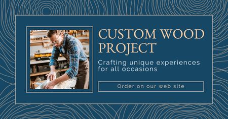 Highly Experienced Carpenter Service Offer Facebook AD Design Template