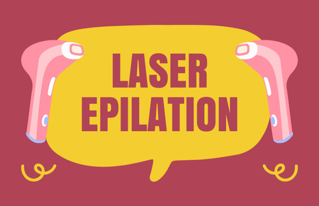 Modèle de visuel Emblème du cabinet d’épilation au laser - Business Card 85x55mm