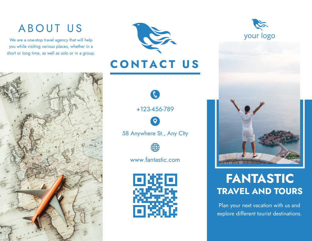 Template di design Offer Fantastic Tours and Journeys Brochure 8.5x11in