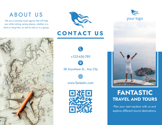 Designvorlage Offer Fantastic Tours and Journeys für Brochure 8.5x11in