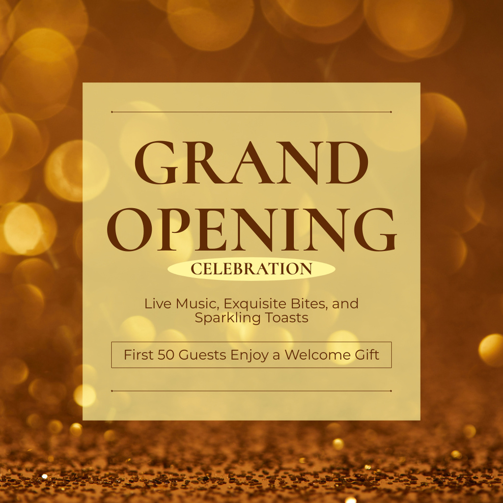 Lush Grand Opening Celebration With Welcome Present Instagram AD Design Template