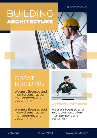 Plantilla de diseño de Servicios de Arquitectura y Construcción Newsletter 