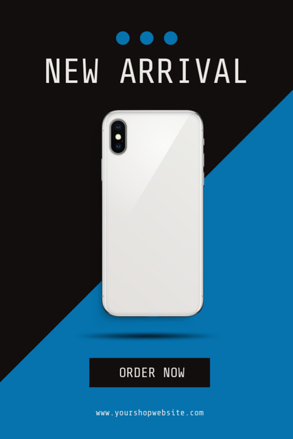 Announcement of New Smartphones in White Color Tumblr Modelo de Design