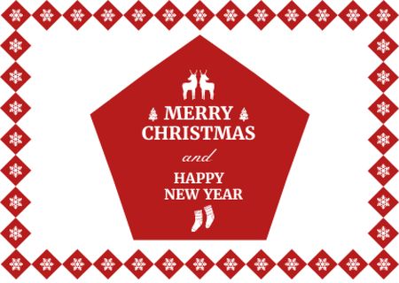 Platilla de diseño Cute Christmas Holiday Greeting Card