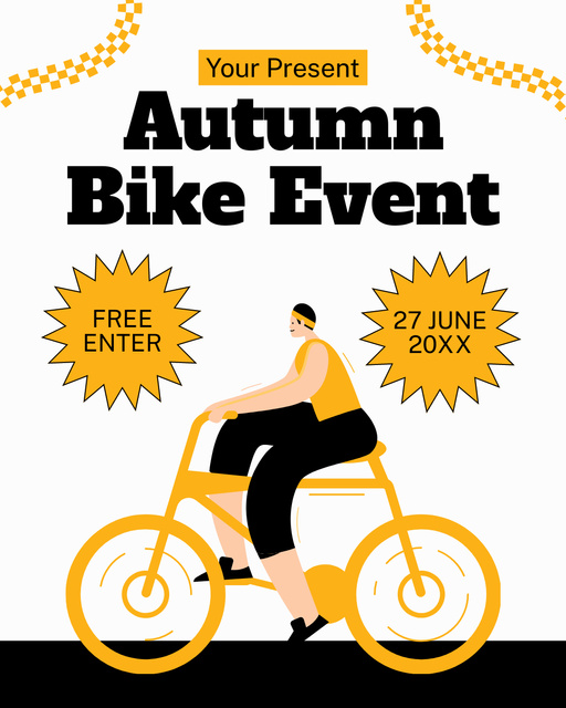 Autumn Bike Event Instagram Post Vertical – шаблон для дизайна