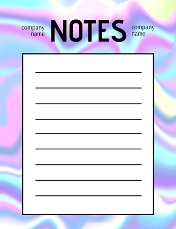 Personal Planner With Bright Gradient Notepad 107x139mm Design Template