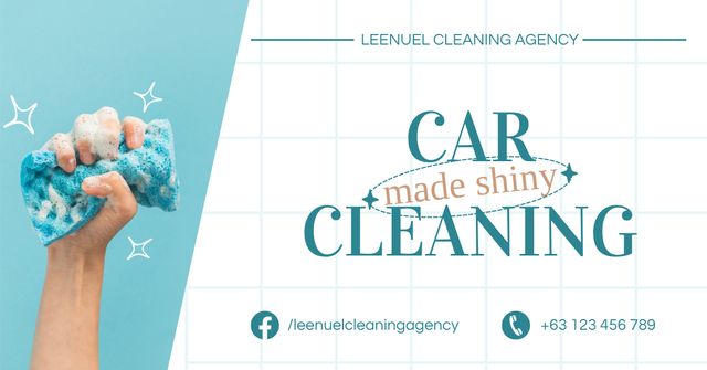 Car Cleaning Services Facebook AD Modelo de Design