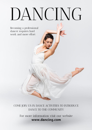 Ontwerpsjabloon van Flyer A5 van gepassioneerde professionele danser