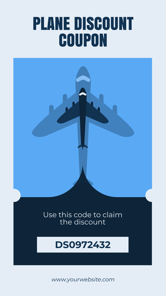 Offer of Discount on Plane Tickets Instagram Story Modelo de Design