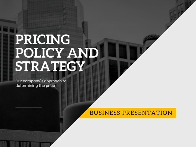 Ontwerpsjabloon van Presentation van Business Pricing Policy and Strategy