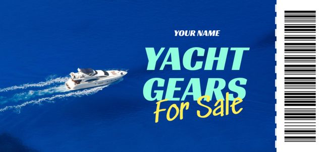 Yacht Gear Sale Voucher Coupon Din Large Design Template