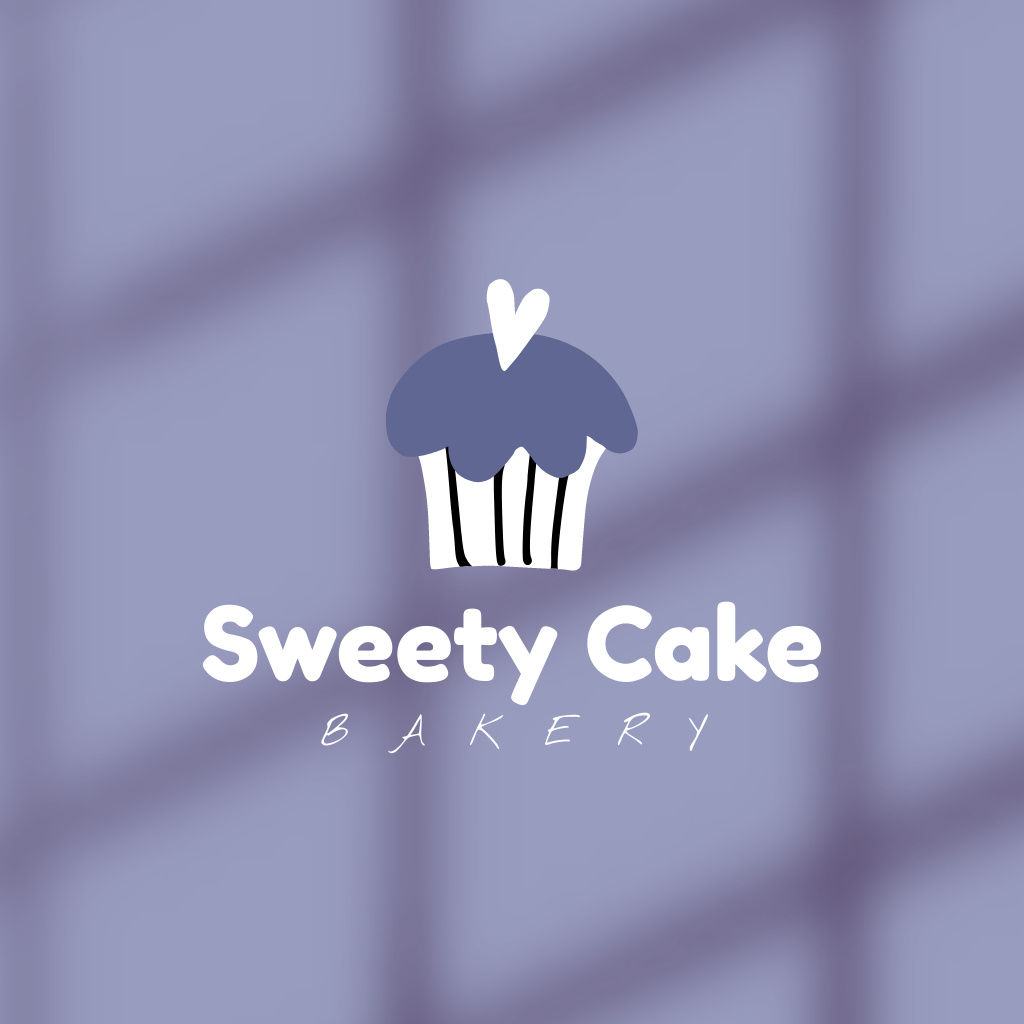 Bakery Ad with Sweet Cake Logo Tasarım Şablonu