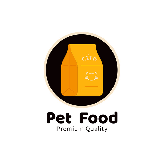 Pet Food of Premium Quality Animated Logo Design Template
