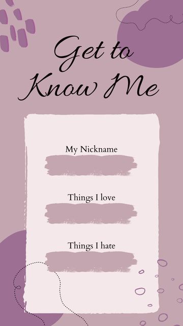 Get To Know Me Quiz on Pink Pattern Instagram Story Design Template