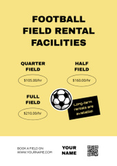 Football Field Rental Facilities Ad