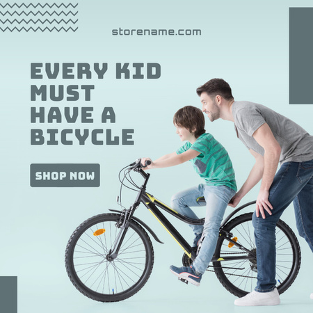 Kid's Bicycle Special Offer Instagram Design Template