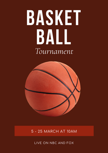 Basketball tournament Poster Design Template