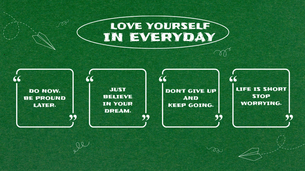 Daily Tips On Love Yourself Mind Map Tasarım Şablonu