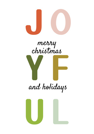 Modèle de visuel Bright Christmas Holiday Greeting - Poster A3