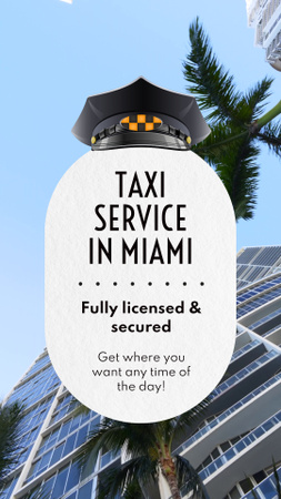 Modèle de visuel Service de taxi dans l'offre de la ville - TikTok Video